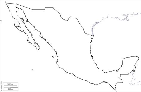 Mapa De México Contorno Imágenes Totales