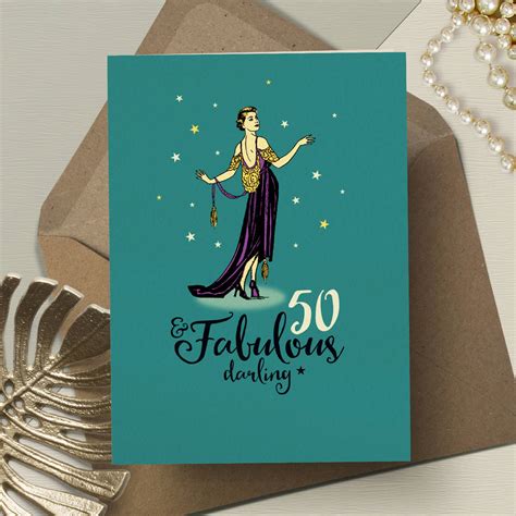 50th Birthday Card For Her ‘fabulous 50 By The Typecast Gallery