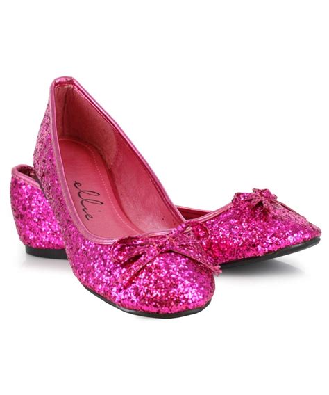 Adult Pink Fuschia Glitter Flats Costume Shoes