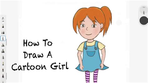 How To Draw A Cartoon Girl Youtube