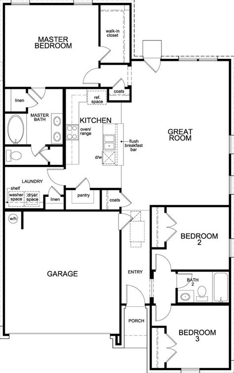 Plan 1491 New Home Floor Plan In Katy Manor Preserve By Kb Home