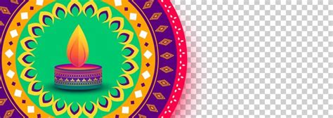 Banner Decorativo Colorido Festival De Diwali Con Espacio De Imagen