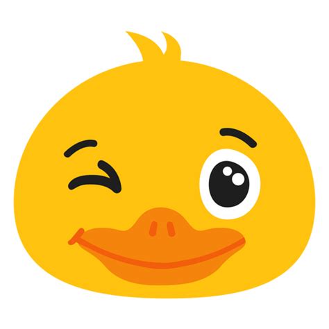 Duck Wink Muzzle Head Flat Transparent Png And Svg Vector File