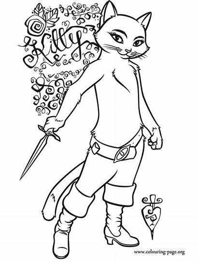 Puss Boots Coloring Pages Kitty Softpaws Colouring