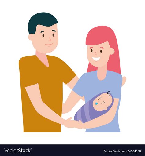 Mom Dad And Baby Royalty Free Vector Image VectorStock