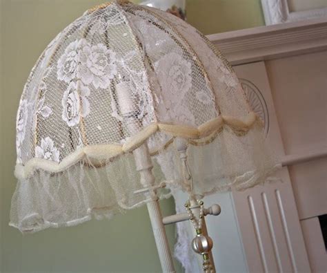 Bedroom Lace Lampshade Idea For Diy Whitewashed Cottage Chippy Shabby