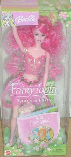 Mattel Barbie Fairytopia Doll Pink Sparkle Fairy Pop Up Book New In Box