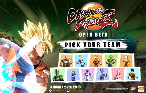 Dragon Ball Fighterz Open Beta Roster Announced