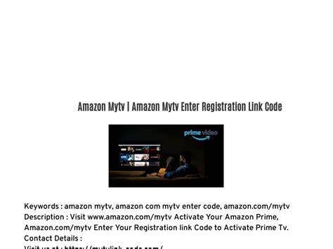 Ppt Amazon Mytv Amazon Mytv Enter Registration Link Code Powerpoint