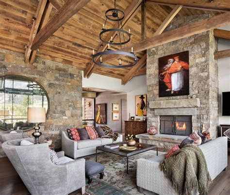 Rustic Elegance In Montana Great Rooms Ranch House Ranch Style Homes