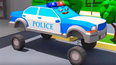 Police Car For Kids 3d Cartoon Youtube