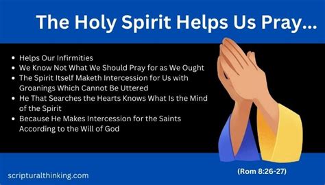 The Holy Spirit Helps Us Pray Scriptural Thinking