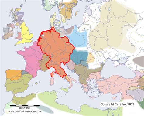 Euratlas Periodis Web Karte Von Heiliges Römisches Reich Im Jahre 1000