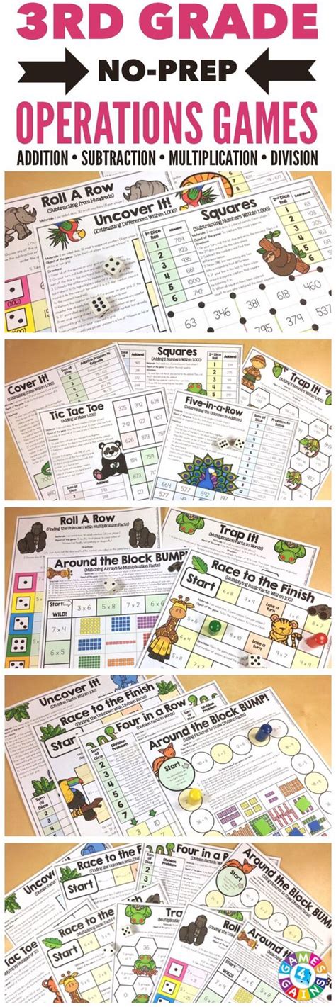 No comments on printable multiplication games for 3rd grade employing free multiplication worksheets is an excellent approach to add some selection to your. 3rd Grade Math Centers: 3rd Grade Math Games 3.NBT.2, 3 ...