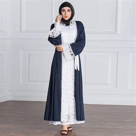 s 5xl plus size adult casual lace stitching robe musulmane turkish abaya new fashion islamic