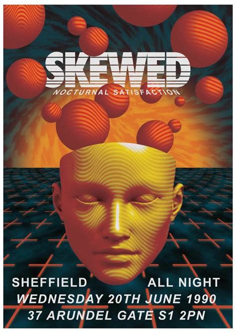 Skewed 90s Rave Poster By Lewis Wright Graphic Design Posters Rave