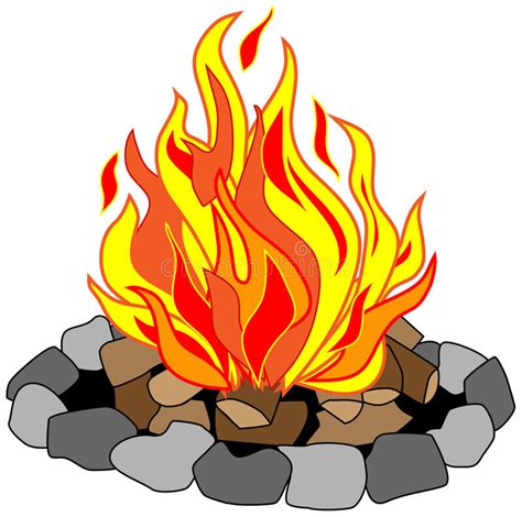 10gb free/up to 4gb per file. Roaring Campfire stock illustration. Illustration of flame ...