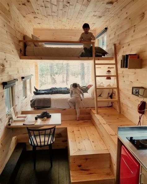 Tiny House With Bunk Beds And Full Window Gable Tiny House Cabin