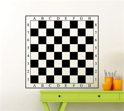 Chessboard Decal Checkerboard Wall Vinyl Table Sticker Room Etsy