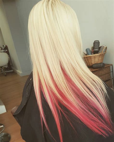 Bleach Blonde Hair With Pink Underneath