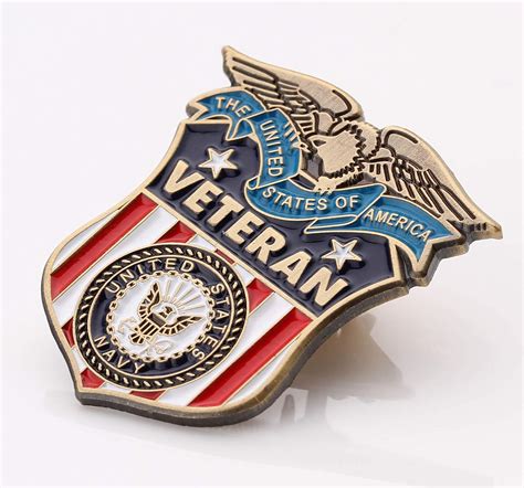 Officially Licensed Product Vet Owned Company Naval Veteran Pins Us