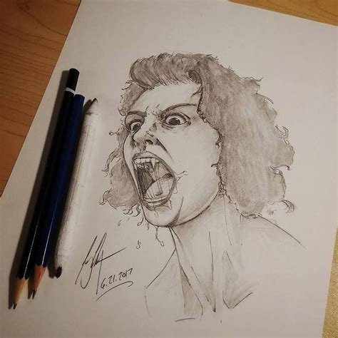 Photo Reference Of A Woman Screaming Transformed Into A Vicious Vampire