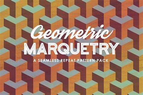 Geometric Marquetry Patterns Photoshop Graphics Creative Market