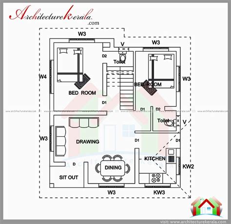 28 Small Modern House Plans Under 1000 Sq Ft 2018 2bhk House Plan Free