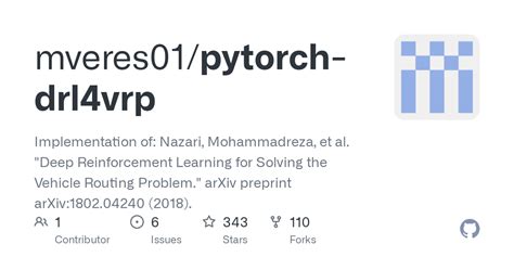 Pytorch Drl4vrp README Md At Master Mveres01 Pytorch Drl4vrp GitHub