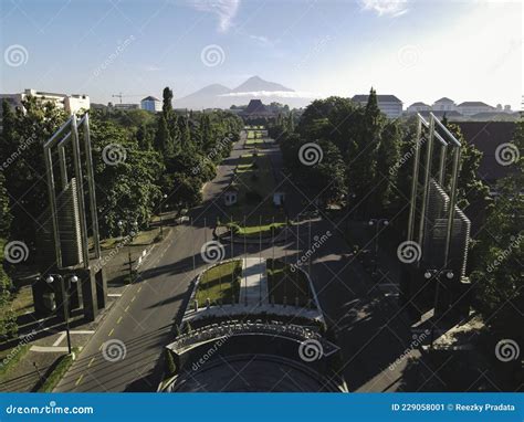 Aerial View Of Universitas Gadjah Mada In Yogyakarta Indonesia