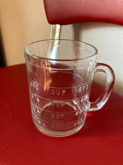 Vintage Hazel Atlas Glass One Cup Measuring Cup No Spout Etsy