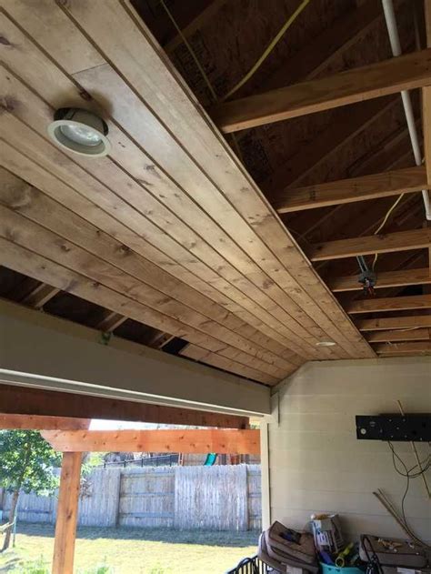 A Tongue And Groove Patio Ceiling The Perfect Option For A Stylish