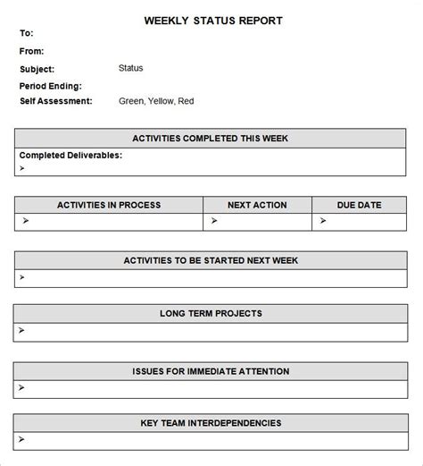 Status Report Templates 7 Free Word Documents Download Free