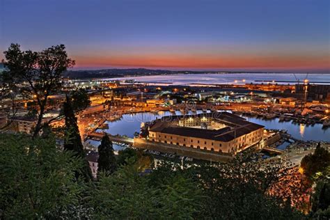 Ancona Marche Italy View Of The Harbor And The Mole Vanvitelliana