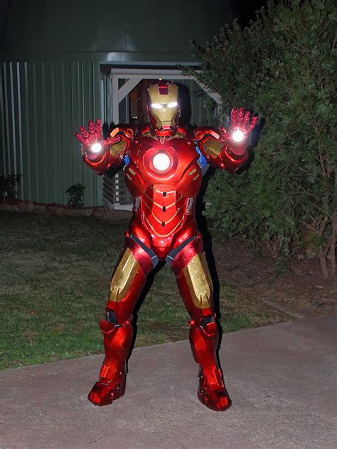 Australian Man Builds A Steel Iron Man Suit In His Backyard Workshop
