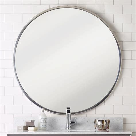 20 Round Industrial Bathroom Mirror
