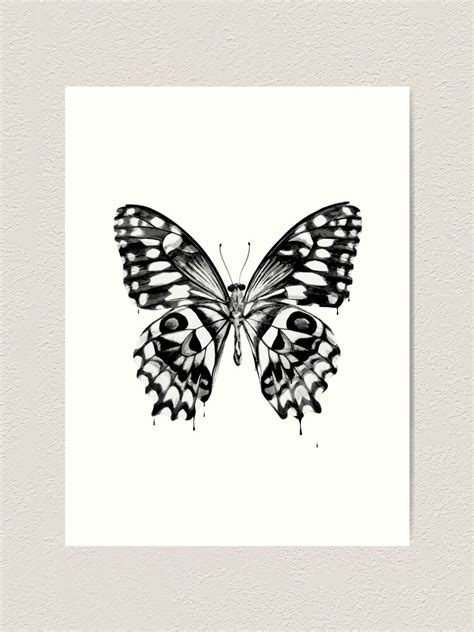 Black Butterfly Art Print For Sale By Martaolgaklara Redbubble