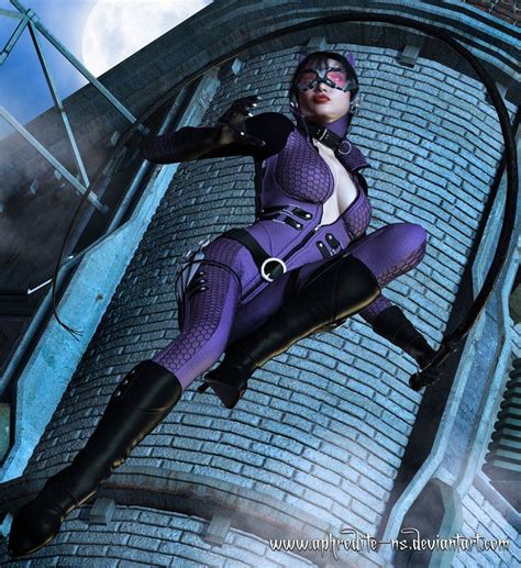 Catwoman By Aphrodite Ns On Deviantart Catwoman Cool Poses Purple Outfits
