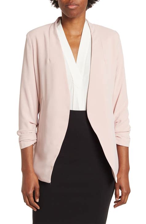 T Tahari Ruched Sleeve Blazer Nordstromrack