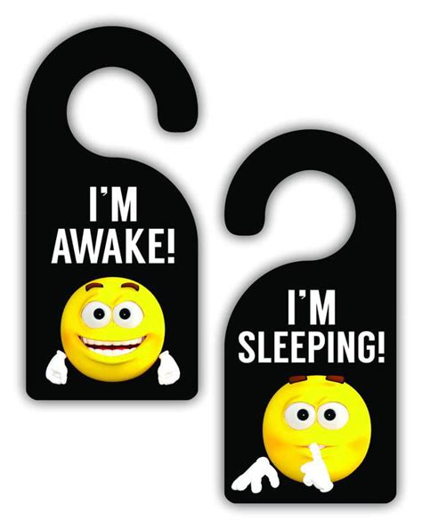 Im Awake Im Sleeping Cute Yellow Emoticon Expressions Bedroom