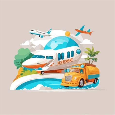 Premium Vector Travel Cartoon Vector On White Background