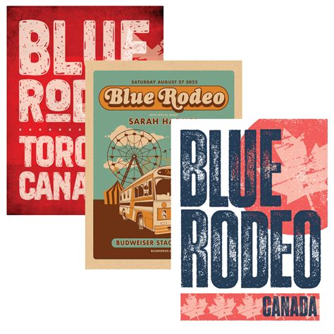 Blue Rodeo Poster Bundle Large Size