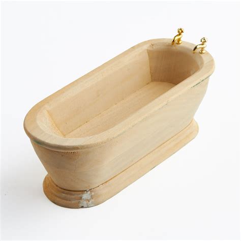 We had a miniatures project for class, and i decided to make a little bathtub. Dollhouse Miniature Unfinished Wood Bath Tub - New Items ...