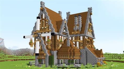 Here are 15+ gorgeus minecraft house designs that you can follow. Large wooden mansion in minecraft! (medieval house) - YouTube