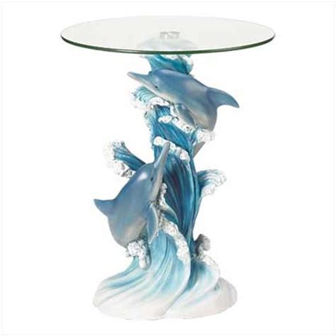 C Alan 38425 Playful Dolphins Accent Table In 2020 End Tables