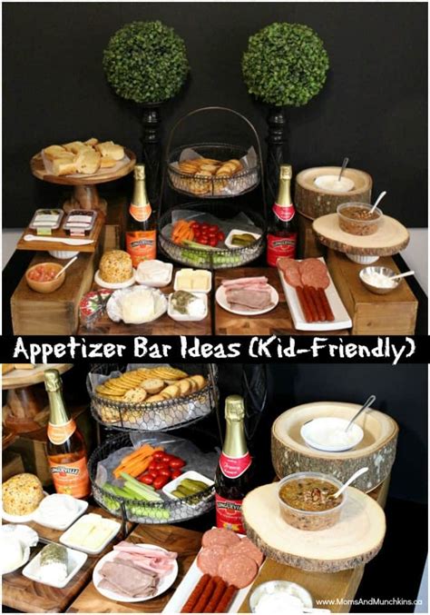 With santa cheese snacks, holiday wreath dips, christmas tree tortilla wraps and snowman cheeseballs, these fun food christmas appetizer ideas will inspire you this season! Appetizer Bar Ideas + Kid-Friendly Options - Moms & Munchkins