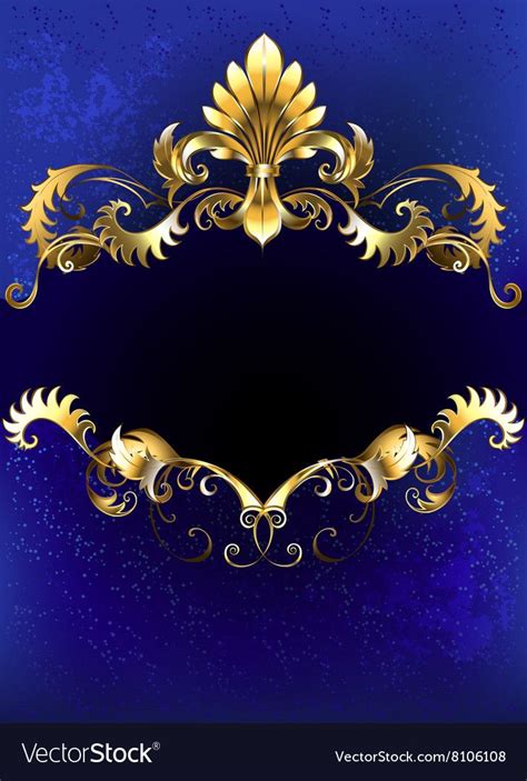 banner decorated  luxurious golden ornament  gold fleur de lis