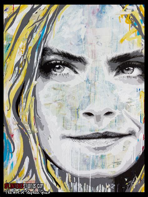 Cara Delevingne Art Painting By Stephen Quick