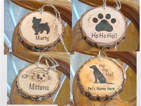 6pcs or more free shipping if order more than usd 500 delivery by dhl or ups or fedex express to all over the world. Personalized Pet Ornament Wood Slice Christmas by ...