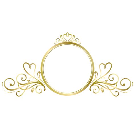 Wedding Monogram Frame Vector Hd Png Images Wedding Circle Frame Gold